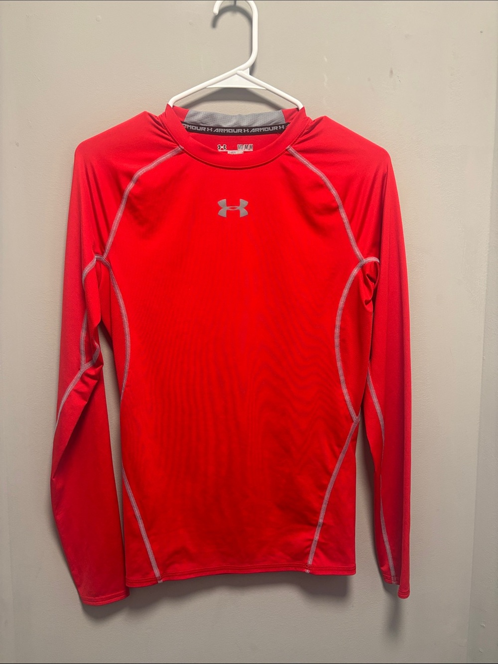 Under Armour Bright Red Long-Sleeve Performance Shirt